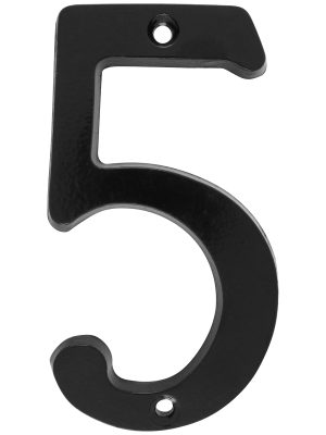 L685N - Número 5 slim 4" negro Lock