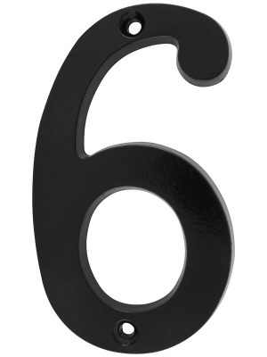 L686N - Número 6 slim 4" negro Lock