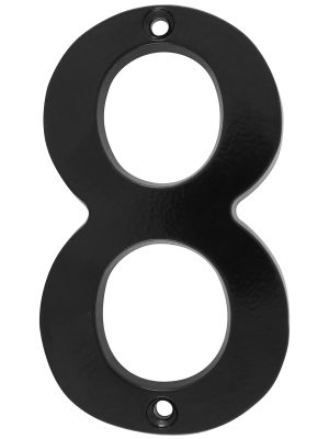 L688N - Número 8 slim 4" negro Lock