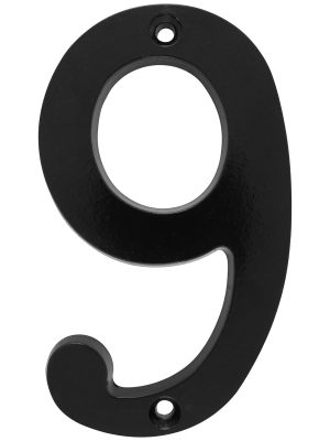 L689N - Número 9 slim 4" negro Lock