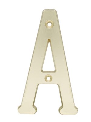 L701ALB - Letra A slim 4" latón brillante Lock