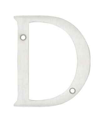 L701DCS - Letra D slim 4" níquel satinado Lock