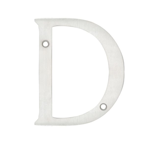 L701DCS - Letra D slim 4" níquel satinado Lock