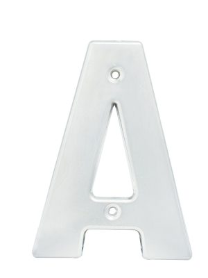L70AC - Letra A bold 4" cromo satinado Lock