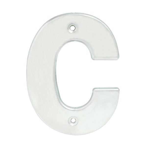 L70CC - Letra C bold 4" cromo satinado Lock