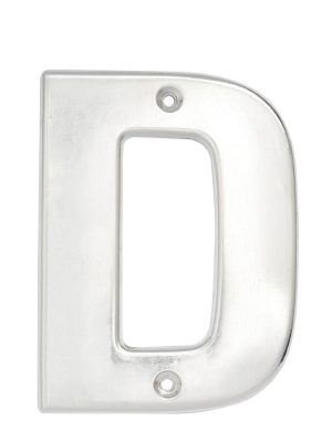 L70DC - Letra D bold 4" cromo satinado Lock