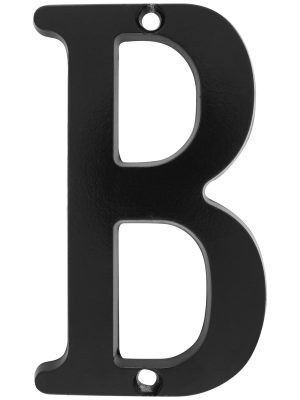 L71BN - Letra B slim 4" negro Lock