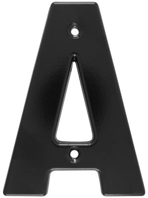 L7AN - Letra A bold 4" negro Lock