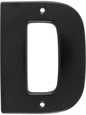 L7DN - Letra D bold 4" negro Lock