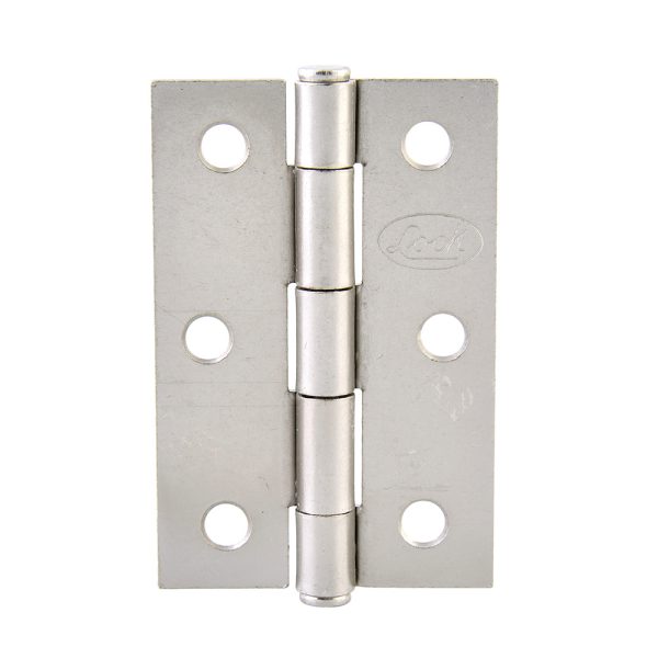 LBA10NI.jpg LBA10NI - Bisagra alargada perno remachado de acero níquel satinado 2.5" x 1.81" Lock
