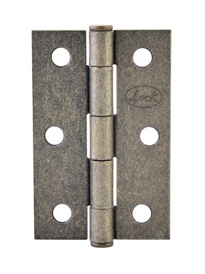 LBA15LA - Bisagra alargada perno remachado de acero latón antiguo 1.5" x 1.46" Lock