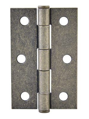 LBA40LA.jpg LBA40LA - Bisagra alargada perno remachado de acero latón antiguo 4" x 2.87" Lock
