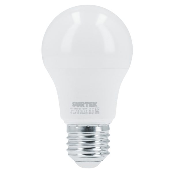LBD5 - Lámpara de LED tipo bulbo A19, 5 W luz de día Surtek