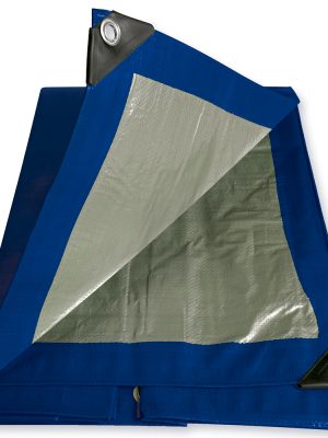 LE10X10.jpg LE10X10 - Lona de polietileno color azul con fondo plata, 3.04 x 3.04 m Foy