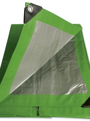 LE20X30V.jpg LE20X30V - Lona de polietileno color verde con fondo plata, 6.09 x 9.14 m Foy