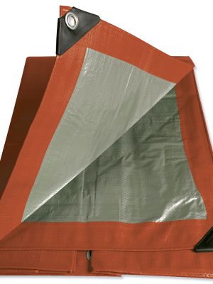 LEM5X6R - Lona de polietileno color rojo con fondo plata, 5 x 6 m Foy