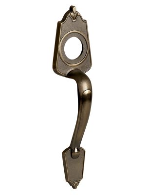 LJ77LA - Jaladera para cerradura de sobreponer, latón antiguo, en caja Lock