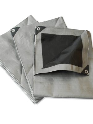 LR2X3 - Lona de polietileno reforzada color gris, 2 x 3 m Surtek