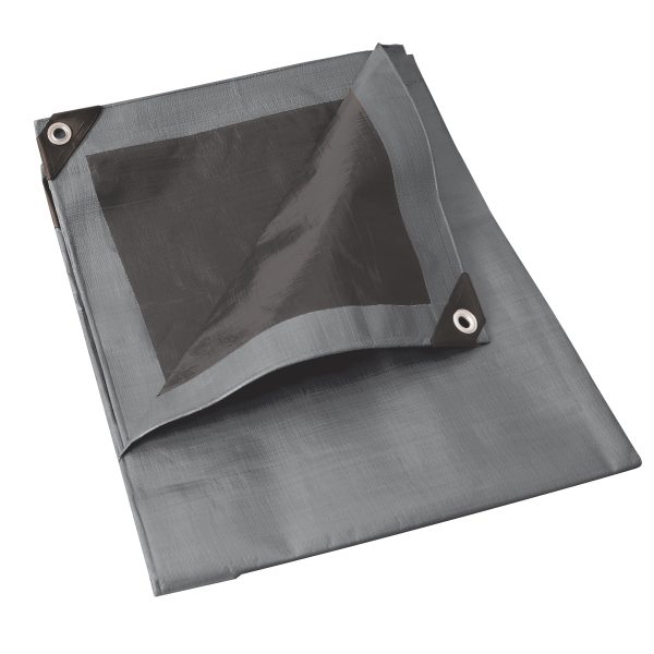 LR3X6 - Lona de polietileno reforzada color gris, 3 x 6 m Surtek