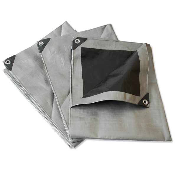 LR4X5 - Lona de polietileno reforzada color gris, 4 x 5 m Surtek