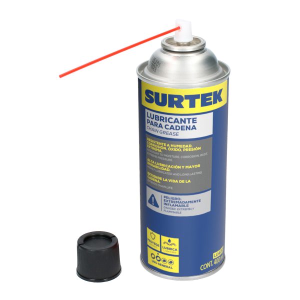 LU400.jpg LU400 - Lubricante para cadena 400 ml Surtek