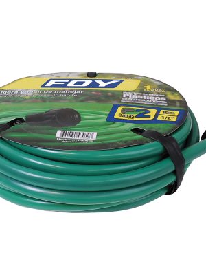 M12L10P - Manguera para jardín lisa con conector plástico 2 capas 1/2", 10 m Foy