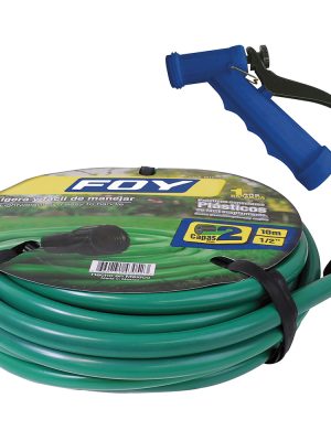 M12PIM.jpg M12PIM - Manguera para jardín lisa con pistola para riego 2 capas 1/2", 10 m Foy