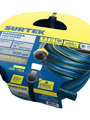 M12S10P - Manguera para jardín spider con conector plástico 1/2", 10 m Surtek