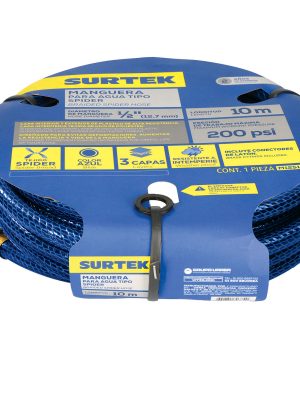 M12S15.jpg M12S15 - Manguera para jardín tejido spider con conector metálico 1/2", 15 m Surtek