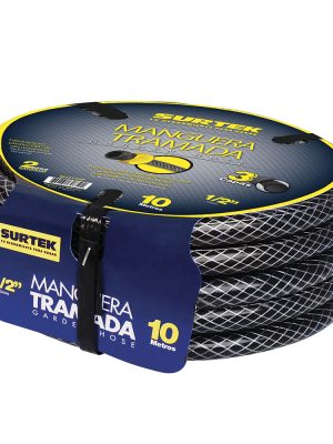 M12T10P.jpg M12T10P - Manguera para jardín tramada gris con conector plásticos 1/2", 10 m Surtek