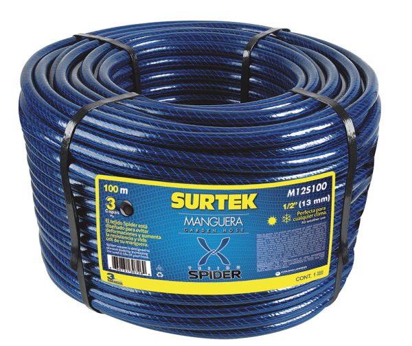 M1S50 - Manguera para jardín tejido spider en rollo 1", 50 m Surtek