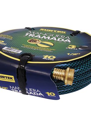 M58T25.jpg M58T25 - Manguera para jardín tramada verde con conector metálico 5/8", 25 m Surtek