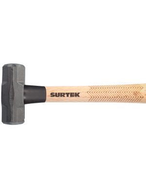 MARR2 - Marro octagonal cabeza forjada con mango corto de madera de 12", 2 lb Surtek