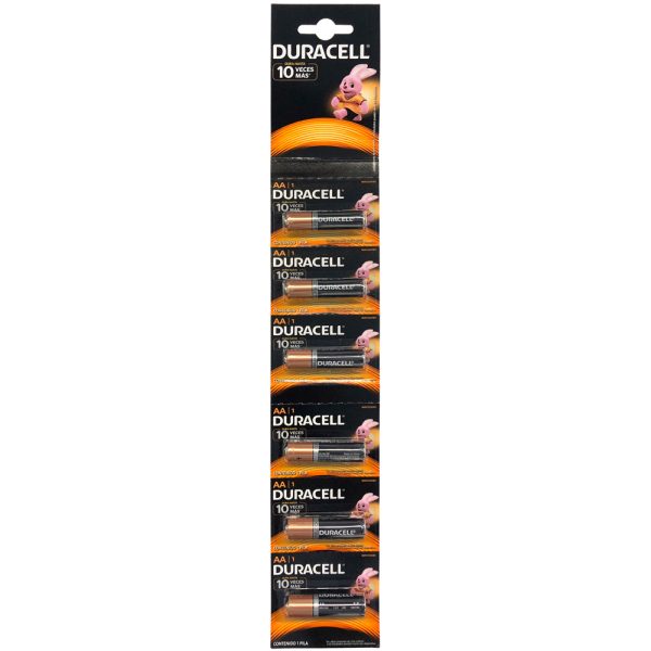 MN1500B1 - Tira de pilas alcalinas Duracell® "AA", 6 piezas Surtek