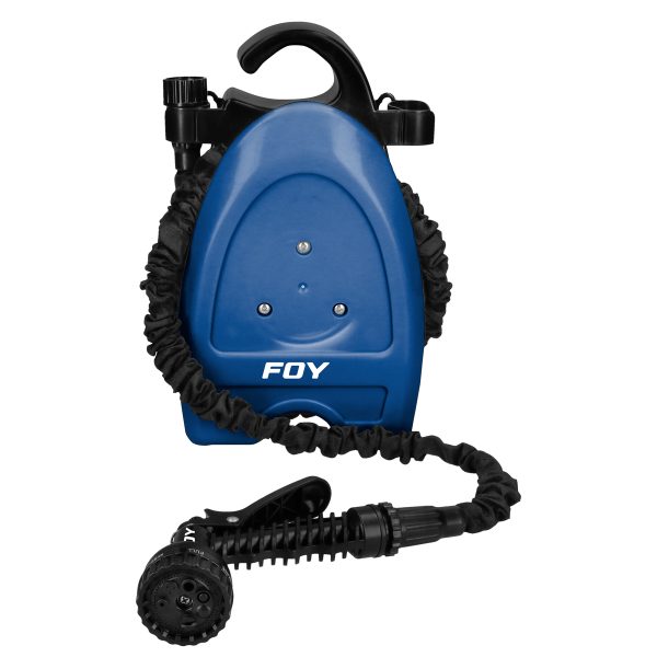 MPP15F - Manguera para jardín plana con pistola para riego y portamanguera 3/4", 15 m Foy