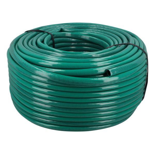 MT100PF - Manguera para jardín tramada con conector plástico 1/2", 100 m Foy
