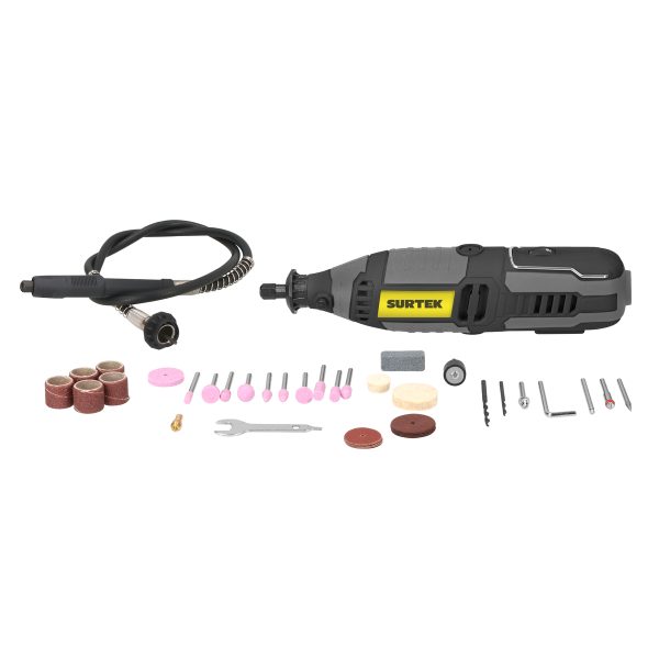 MT518 - Juego de moto tool eléctrico 1/8" 135 W, 42 piezas. Surtek