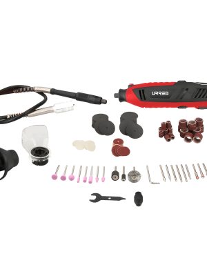 MTU818 - Juego de moto tool eléctrico 1/8" 200 W, 175 piezas. Urrea