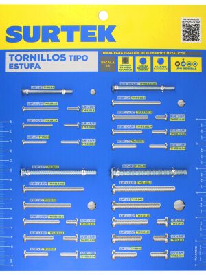 MUET14 - Muestrario de tornillos tipo estufa Surtek