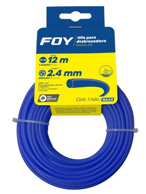 NA24_e.jpg NA24 - Nailon redondo para desbrozadora en tarjeta, 2.4 mm x 12 m Foy