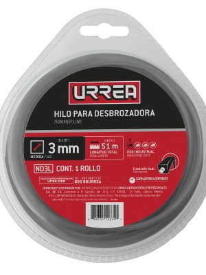 ND3L_e.jpg ND3L - Nailon cuadro dual para desbrozadora doble blister, 3 mm x 51 m Urrea