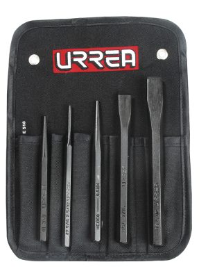NO.4 - Juego de cinceles, punzones y botadores, 5 piezas Urrea