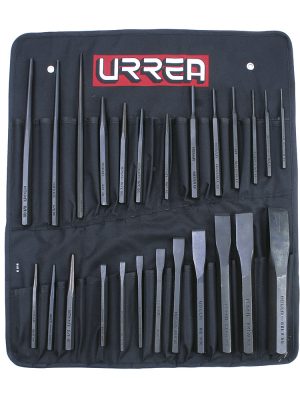 NO.46 - Juego de puntos, punzones , cinceles y botadores, 26 piezas Urrea