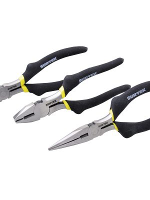 P01 - Juego pinzas para electricista, 3 piezas Surtek