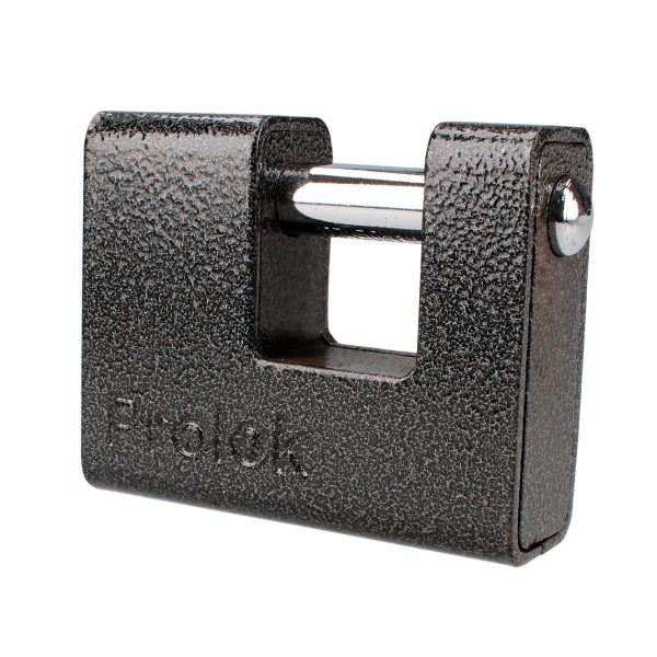 P19C80 - Candado de hierro para cortina metálica 80 mm, negro, llave estándar Prolok