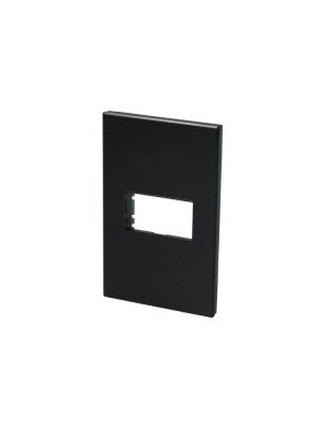 P600N.jpg P600N - Placa 1 módulo 1/3, línea Premium, color negro Surtek