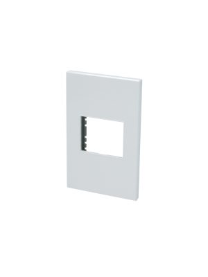 P601B.jpg P601B - Placa 1 módulo 1/2, línea Premium, color blanco Surtek