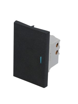 P607N.jpg P607N - Interruptor 1/1, línea Premium, color negro Surtek