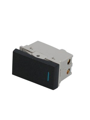 P608N.jpg P608N - Interruptor 3 vías 1/3, línea Premium, color negro Surtek