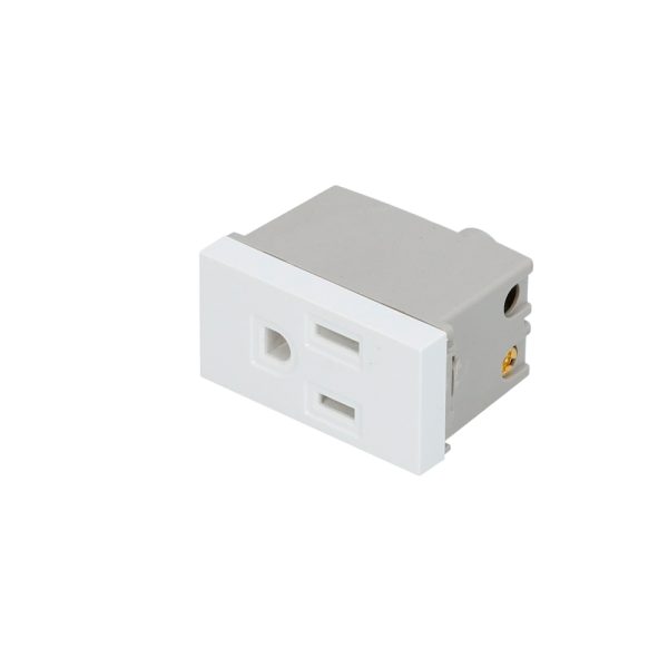 P610B - Contacto aterrizado 1/3, línea Premium, color blanco Surtek